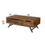 Table basse robuste avec plateau et tablette en bois manufacturé, parfaite pour les espaces de vie modernes et écologiques
