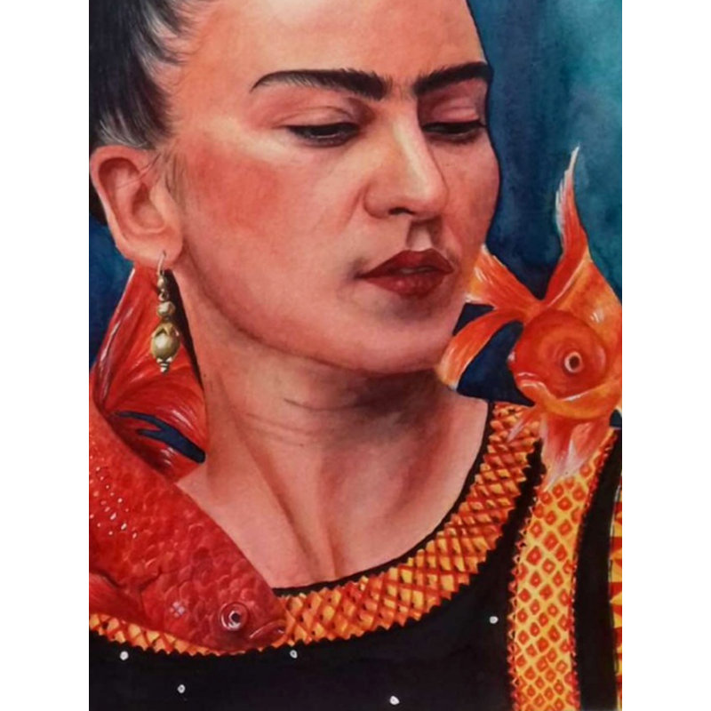 Belle peinture de Frida Kahlo | Aquarelle sur papier | Par Priyank