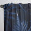Feuilles tropicales en bleu classique - Rideau nature - Velours obscurcissant - 1 panneau