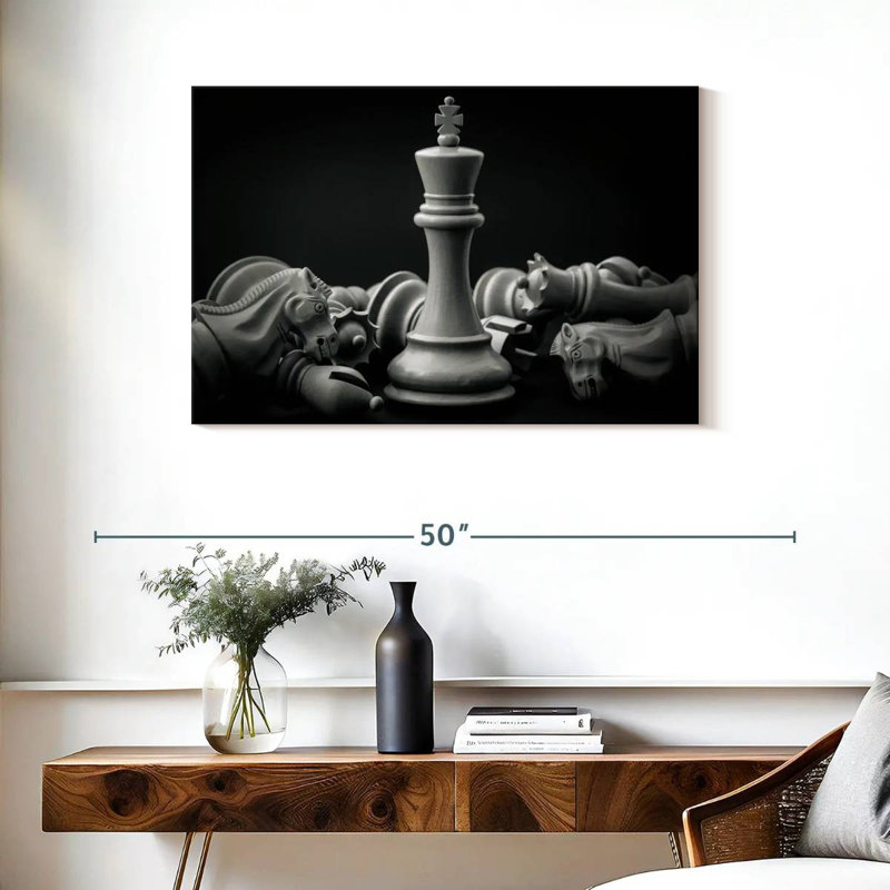 «Chess King», reproduction sur toile, H 24 po x l 36 po x P 1,25 po