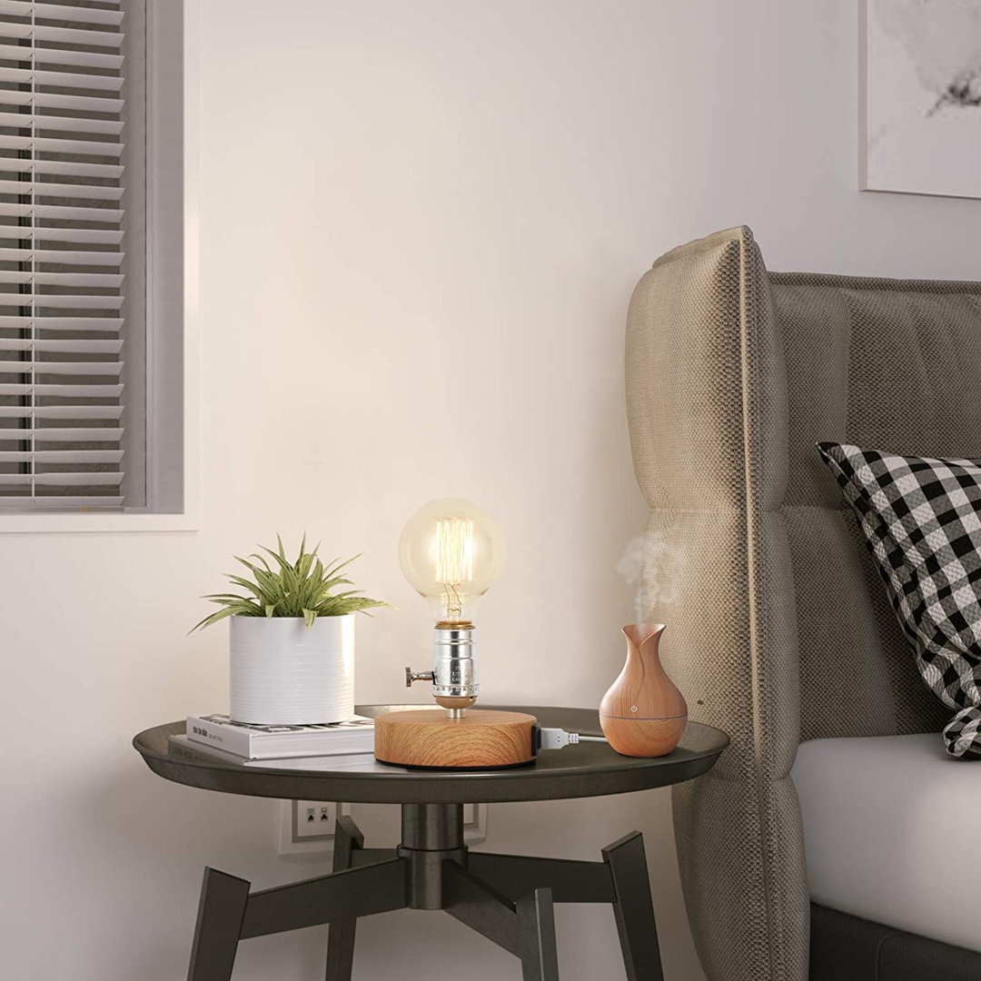 Wood USB Novelty Lamp (Set of 2) 17 Stories