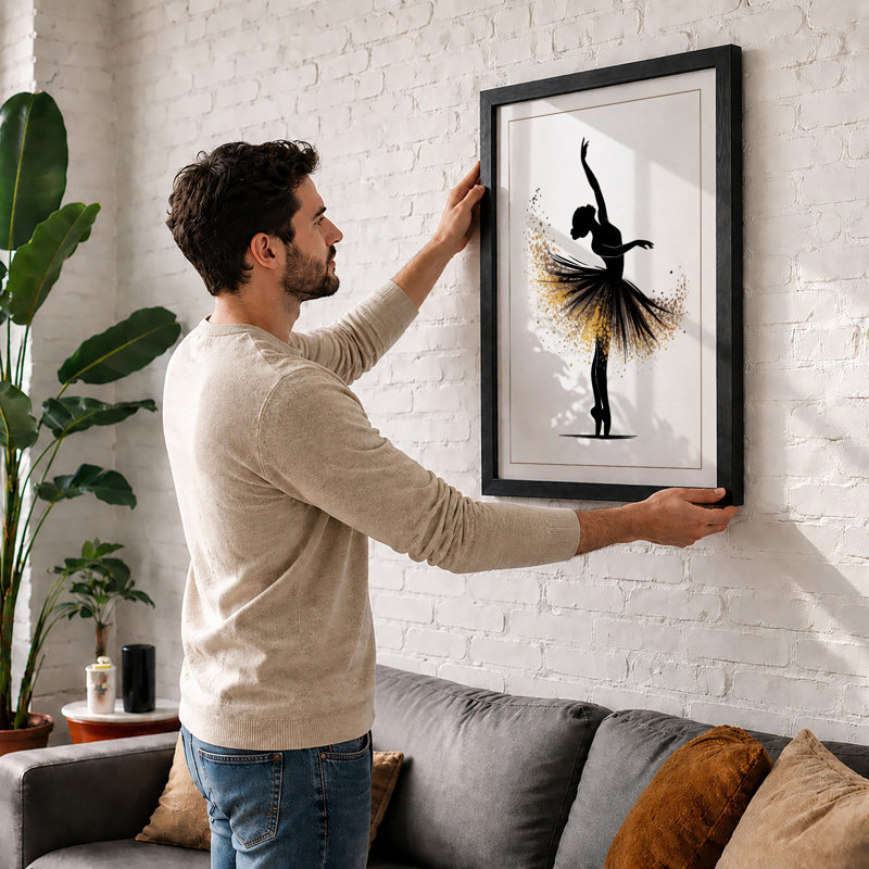 Dancer in Motion Modern - Framed Print, Unframed, A1 - 84.1 x 59.4 cm