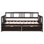 Lit de jour simple en bois massif avec tiroirs de rangement RIDGEPOLE Espresso-264895994