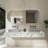 20.5"Concrete Vessel Rectangular Modern Gray Bathroom Sink