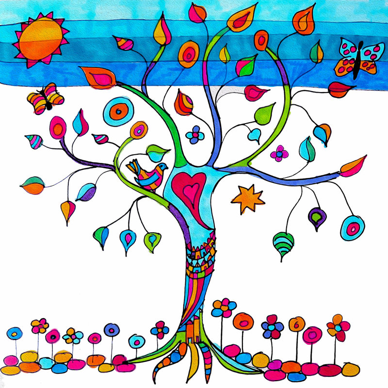 Ensemble de housse de couette en microfibre DiaNoche par Dora Ficher - Love Tree