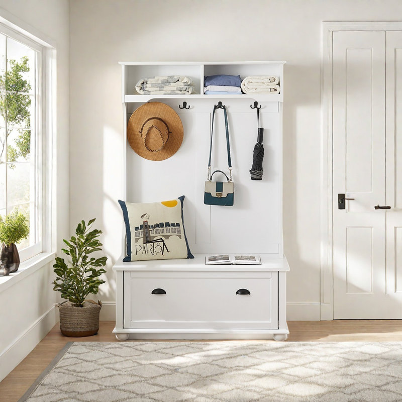 Hall Tree 101.6cm Wide, White