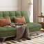 Coussin en velours côtelé vert-1613511154