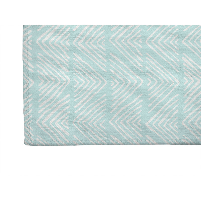 Tapis d'extérieur à rayures antidérapantes Chev, Tapis de couloir 2 pi 6 po x 8 pi