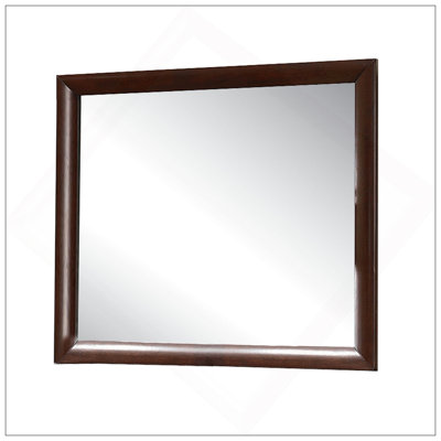 Miroir carré au fini espresso Ireland, durable et élégant, parfait pour rehausser l'esthétique et la luminosité de n'importe quelle pièce.