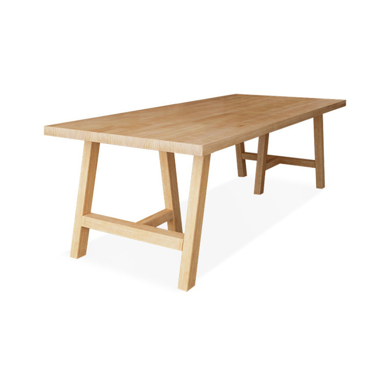 Bureau rectangulaire en bois massif Burlywood, H 29,53 po x l 62,99 po x P 27,56 po