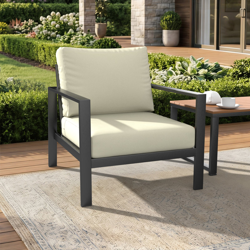 Amala Sunbrella® Outdoor Deep Seating Cushion, Sunbrella® Canvas Canvas, 25" W x 25.5" D
