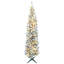 Grand sapin de Noël artificiel pré-éclairé avec lumières DEL blanches chaudes et pointes, pour décoration de Noël, vert