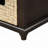 Rustic Storage Bench with 3 Drawers and 3 Rattan Baskets-180197936