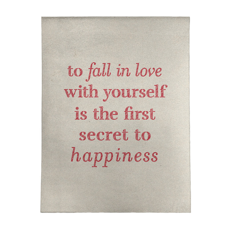 Tapis en chenille en polyester «Quotes», Rectangle 5 pi x 7 pi