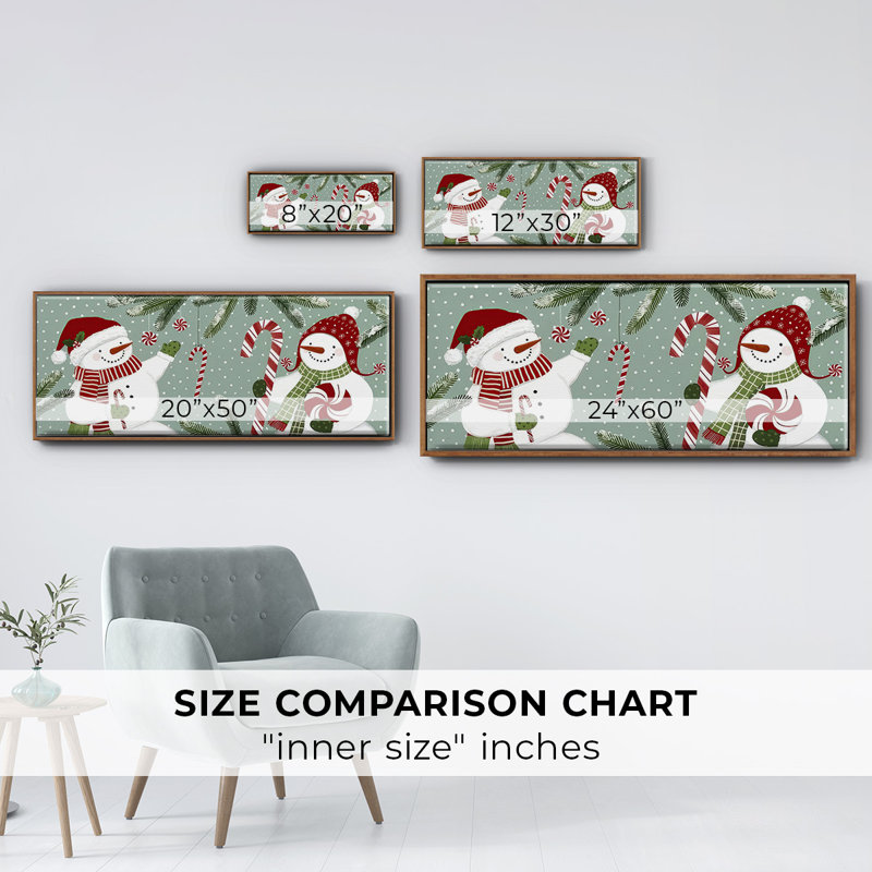 Frosty x 2, toile encadrée, H 24 po x l 60 po