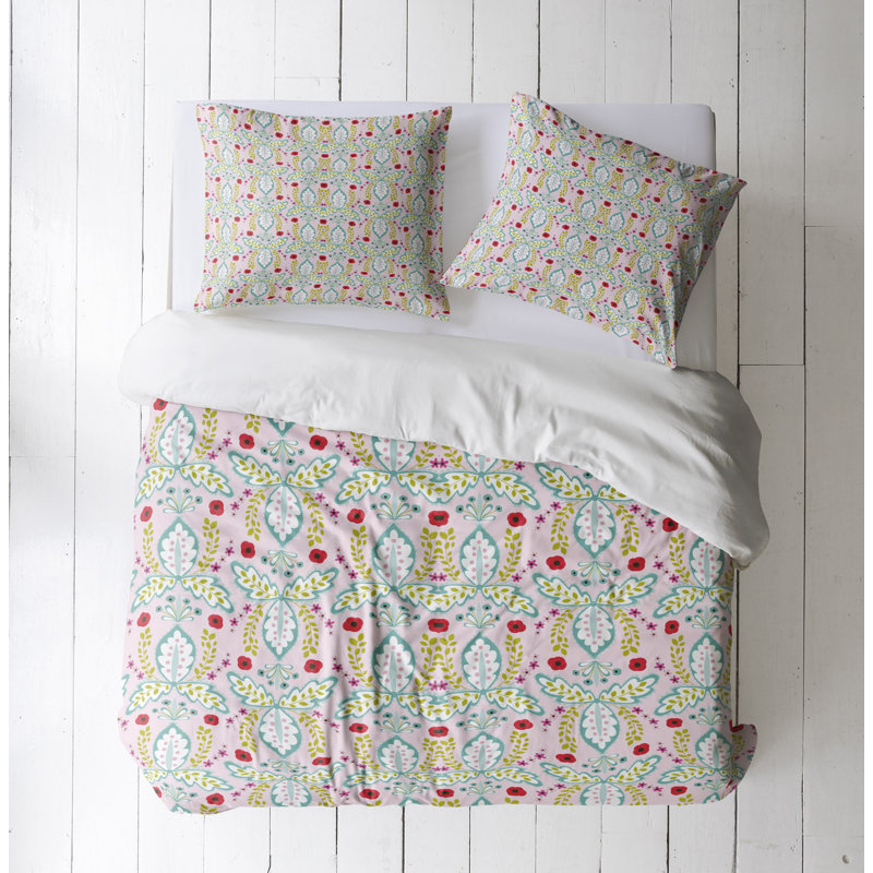 Floral Duvet Cover, King Duvet Cover + 2 King Shams