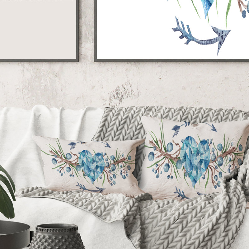 Housse et insert de coussin rectangulaire Fresh Forest