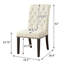 Chaise d'appoint capitonnée Jackye avec garniture cloutée-888591512-888591513