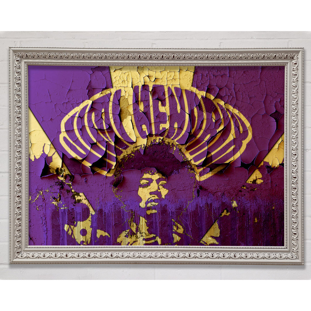 Jimi Hendrix Purple Haze - Einzelner Bilderrahmen Kunstdrucke