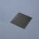 6 In. Square Stainless Steel Grid Shower Floor Drain With Flange In Matte Black