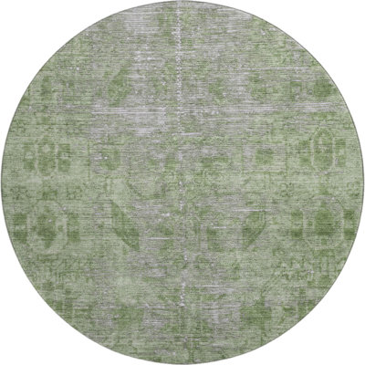 Premium Machine Washable Larock AMF1228 Global Rug