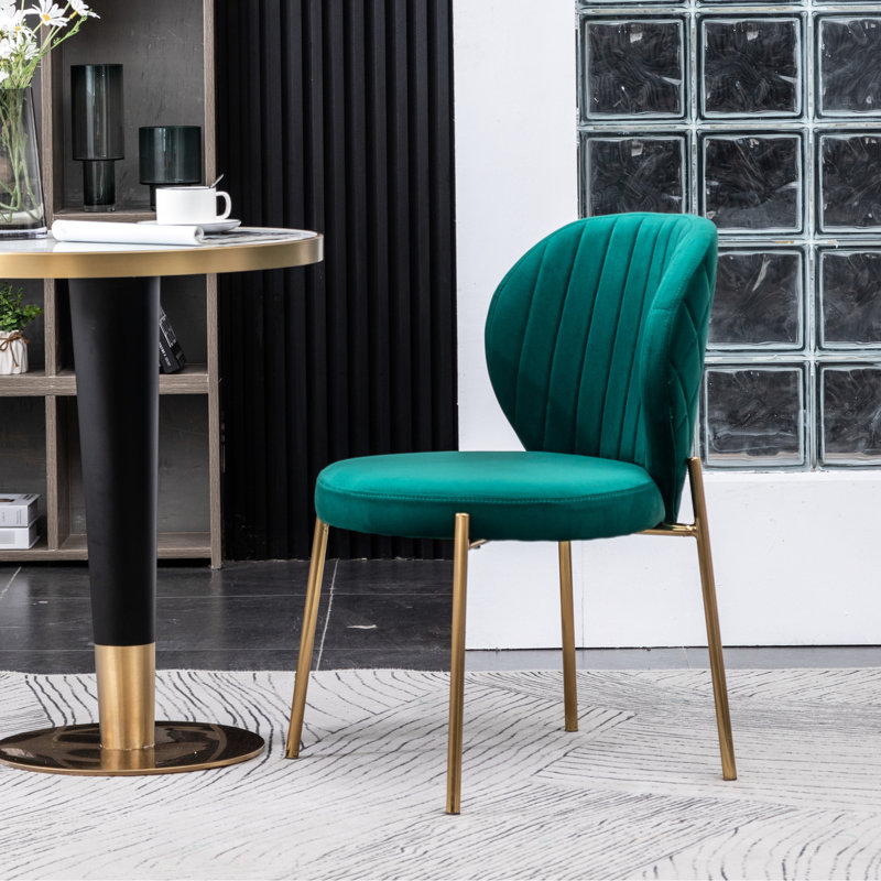 Aménagement de salle à manger - Table ronde blanche et 2 chaises élégantes à structure métallique et bois d'hévéa - Ensemble de 3 pièces