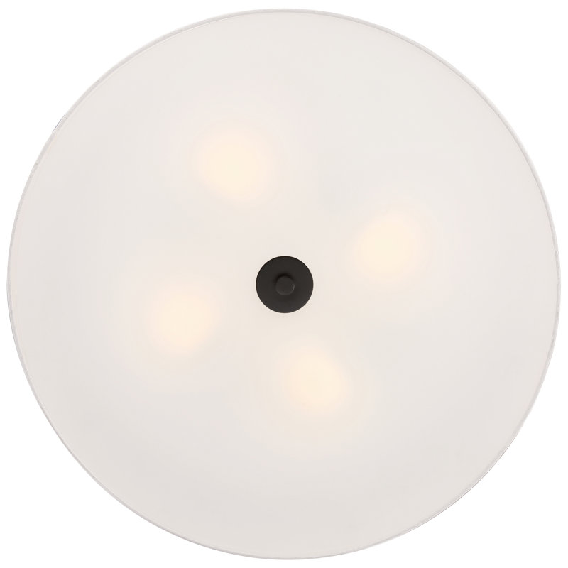 Plafonnier encastré Laylanna, Matte Black, H 5,5 po x l 24 po x P 24 po
