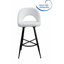 Swivel Upholstered Counter Stool with Metal Frame-1474202714