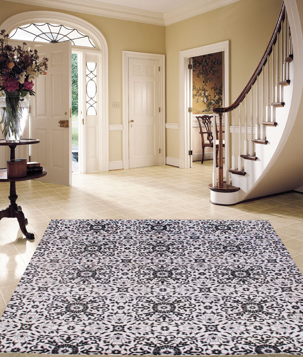 Silk Floral Indoor Rug