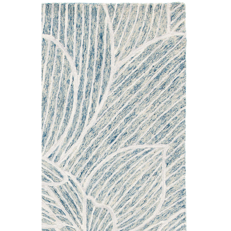 Tapis bleu / ivoire Aeryana 451, Rectangle 5 pi x 8 pi