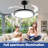 42-inch Smart Retractable Ceiling Fan Light Breathtaking lighting effects, full-color RGB dimming strip with memory function, Bluetooth speaker, and convenient control via app or remote. Features a 6-speed reversible fan for quiet, tech-powered cooling-1994054035
