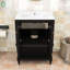 Elegant Freestanding Bathroom Vanity with Ceramic Sink, Open Shelf and Enclosed Storage-867194059