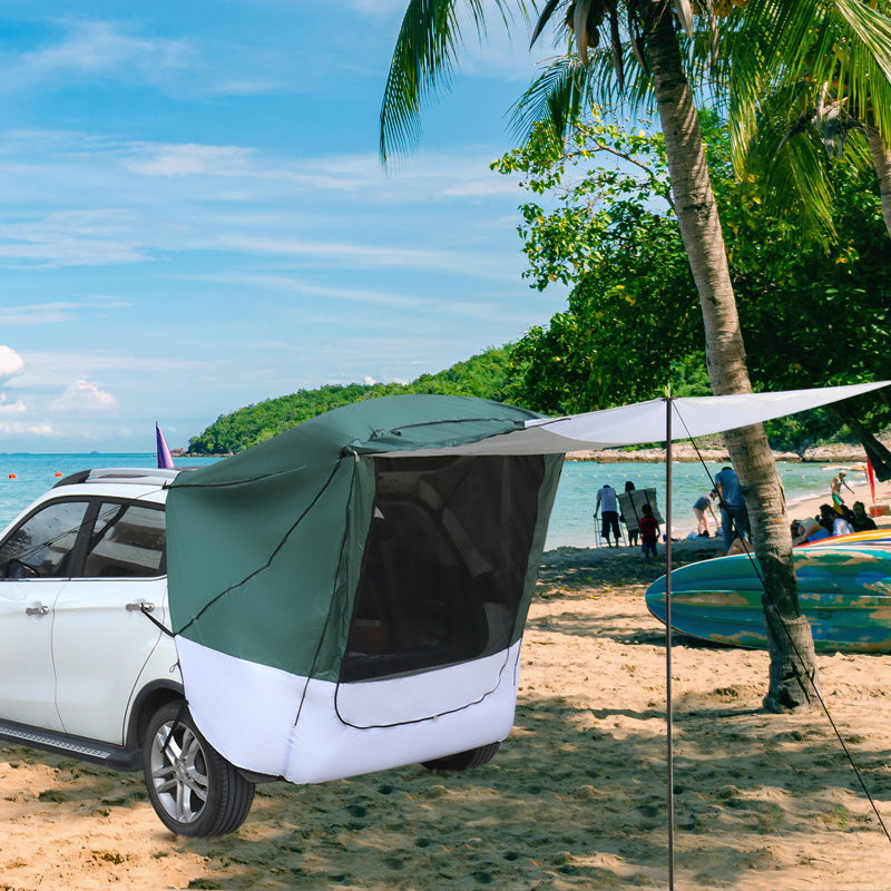Tente pour 4 personnes, Vert/blanc