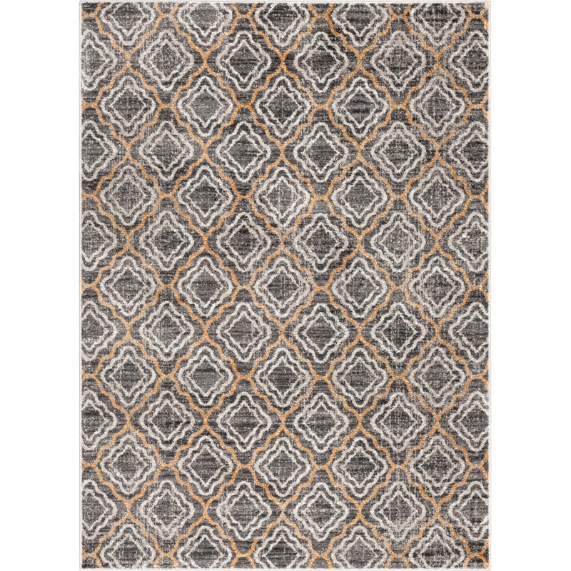 Well Woven Verity Rowan Moroccan Trellis Grey Area Rug, Rectangle 160 x 220 cm