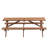 Outdoor Wooden Picnic Table with Integrated Benches for Group Gatherings and Relaxation-335205052