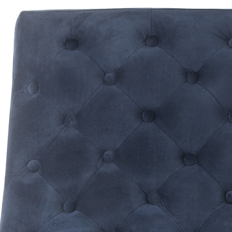 Tahmina Velvet Accent Chair, Navy Velvet