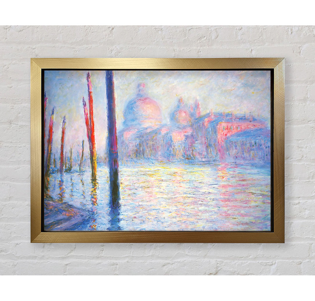 Gerahmtes Leinwandbild Monet Canal Grand