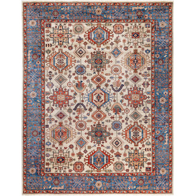 Raffin One-of-a-Kind Hand-Knotted Area Rug - Gray, 9' 1" x 11' 9"