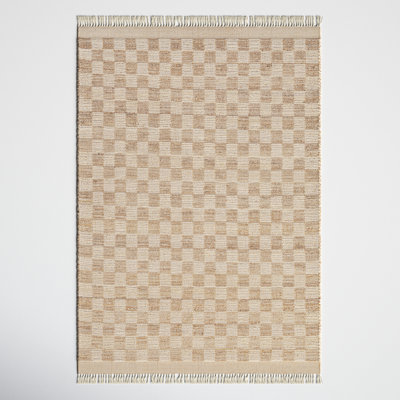 Tali Hand-Woven Checkered Jute Rug