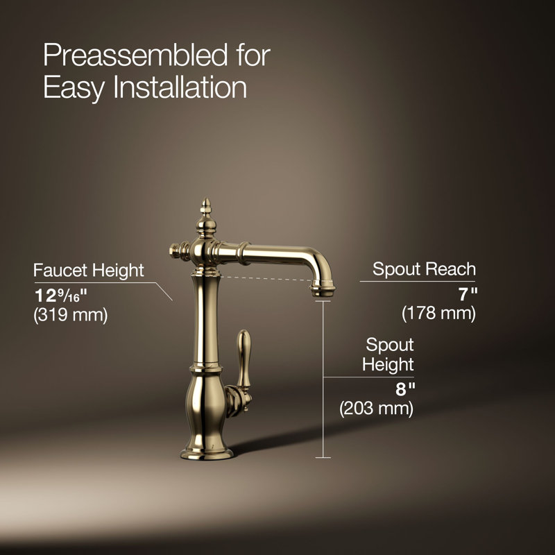 Artifacts® Bar Faucet, Vibrant French Gold