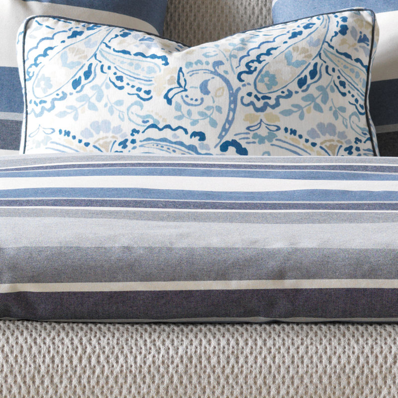 Housse de couette Wainscott, Denim, Housse de couette pour lit double