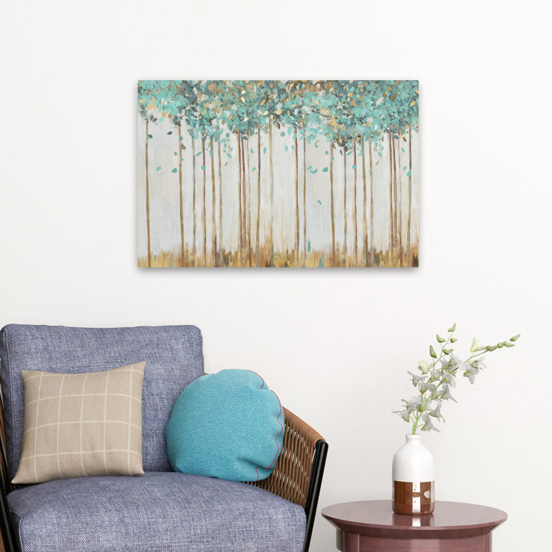 «Forest Delights Landscape Tree Forest Nature», peinture sur acrylique, art abstrait, art contemporain, H 24 po x l 16 po