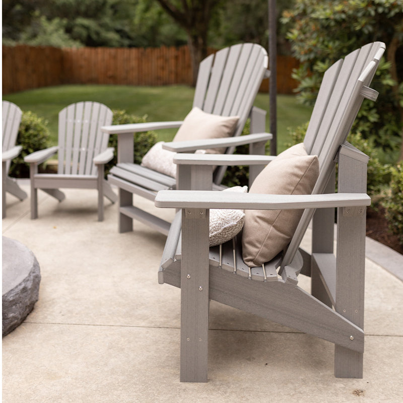 Berlin Gardens Comfo Back Tropical Upright Adirondack Chair, Brazilian Walnut
