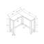 Console d'appoint grise moderne pour petits espaces - Table étroite avec plateau stable, style contemporain, idéale pour une entrée ou un salon.