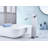 Waterfall Spout Bathroom Sink Single Handle Faucet With Pop-Up Drain (No Overflow)