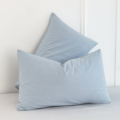 Taies d'oreiller 100% coton lavé MooMee