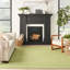Tapis vert en laine / coton tissé à la main Anerinda-1623764076