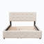 Lit plateforme capitonné simple avec rangement Charissa