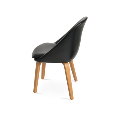 Chaise d'appoint rembourrée caramel