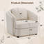 Fauteuil demi-tonneau avec coussin
